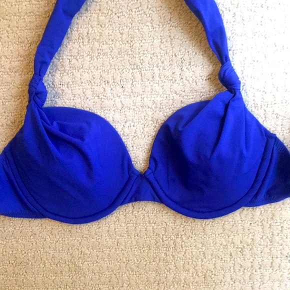 NWOT: BeCreative Blue Bikini Top NEW - Picture 5 of 12